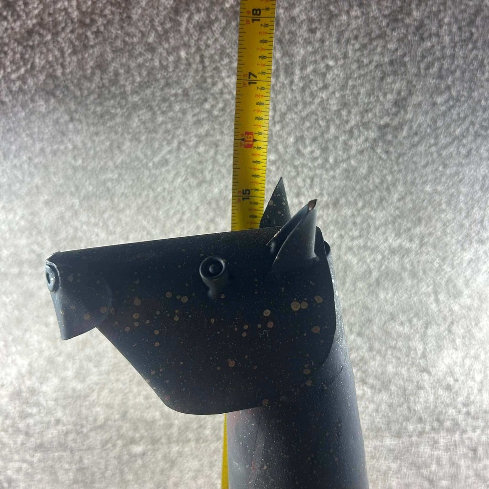 Metal Horse Sculpture Black Rustic Folk Art Welded Pony Figurine Large - Picture 5 of 7